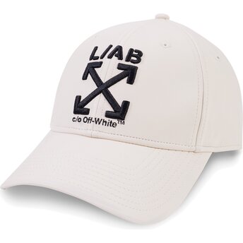 Čepice zaoblená béžová nastavitelný Clamp Arrows PU Leather L/AB c/o Off-White™