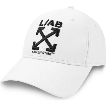 Čepice zaoblená bílá nastavitelný Clamp Arrows PU Leather L/AB c/o Off-White™