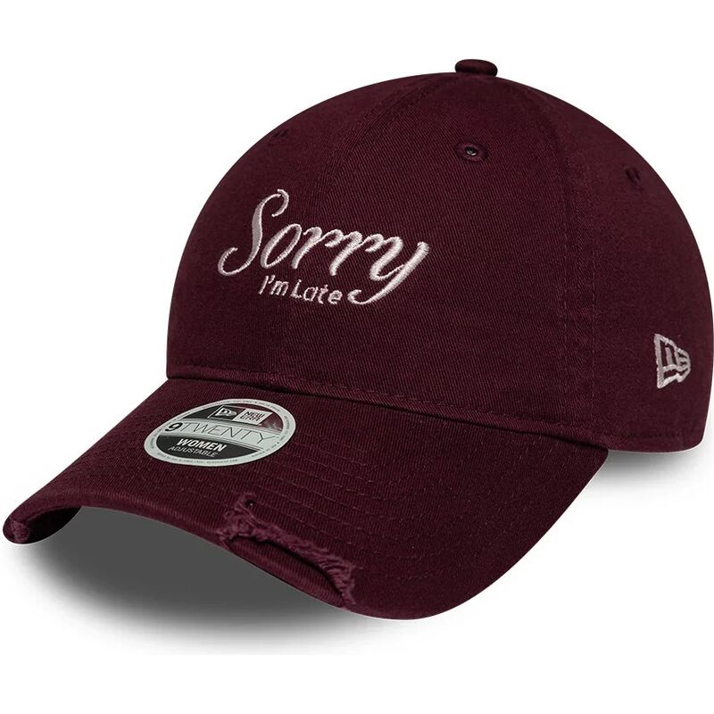 cepice-zaoblena-cervena-nastavitelny-9twenty-slogan-sorry-i-m-late-new-era