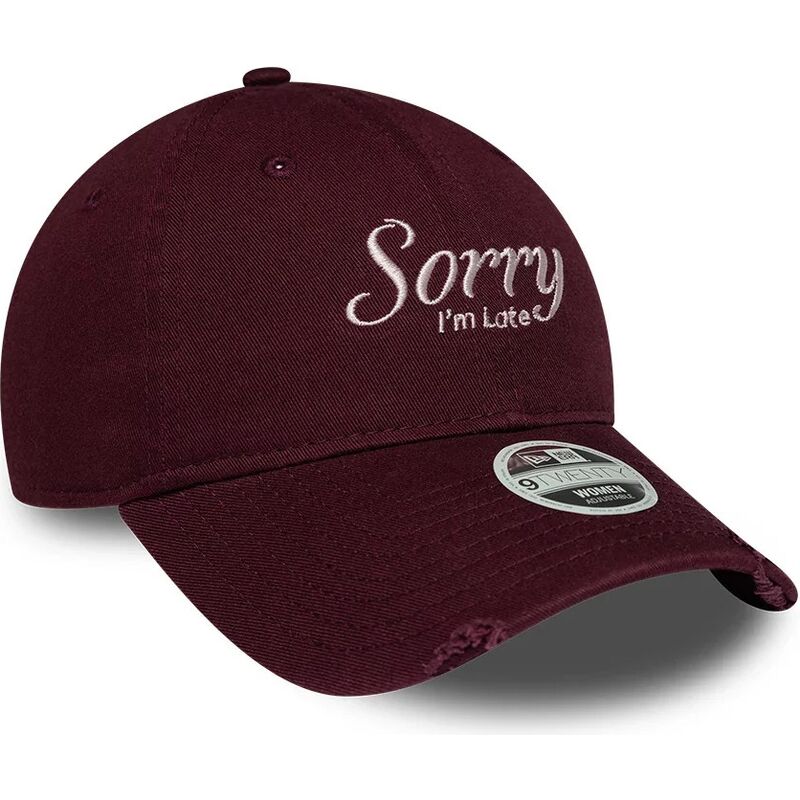 cepice-zaoblena-cervena-nastavitelny-9twenty-slogan-sorry-i-m-late-new-era