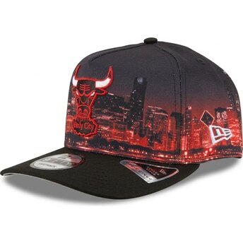Čepice zaoblená vícebarevná snapback 9FIFTY A Frame Precurved Skyline Chicago Bulls NBA New Era