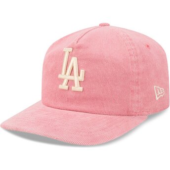 Čepice zaoblená růžová nastavitelný 19TWENTY Precurved Corduroy Pastel Los Angeles Dodgers MLB New Era