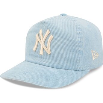 Čepice zaoblená modrá nastavitelný 19TWENTY Precurved Corduroy Pastel New York Yankees MLB New Era