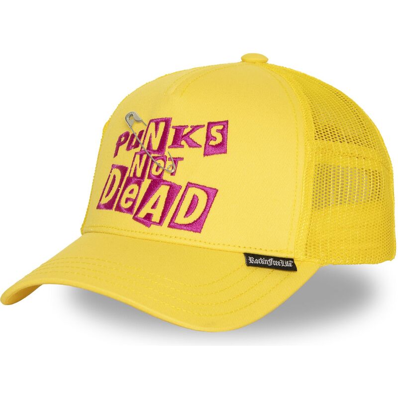 cepice-zaoblena-zluta-snapback-n294-punks-not-dead-rocknfreelife