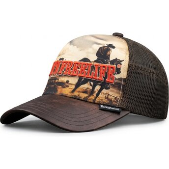 Čepice zaoblená hnědá snapback N°236 Rodeo Rock’nFreeLife