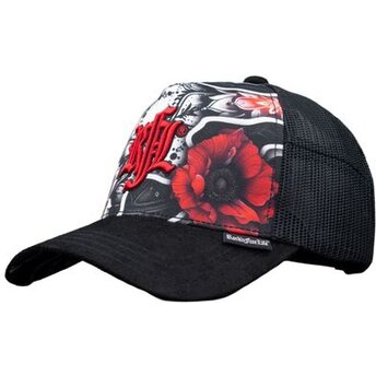 Čepice zaoblená černá snapback Nº237 Flower Rock’nFreeLife