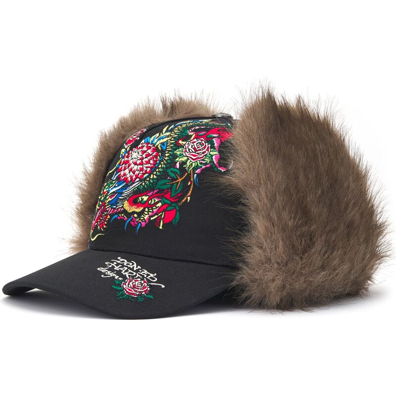 cepice-zaoblena-cerna-prilehava-crawling-trapper-ed-hardy