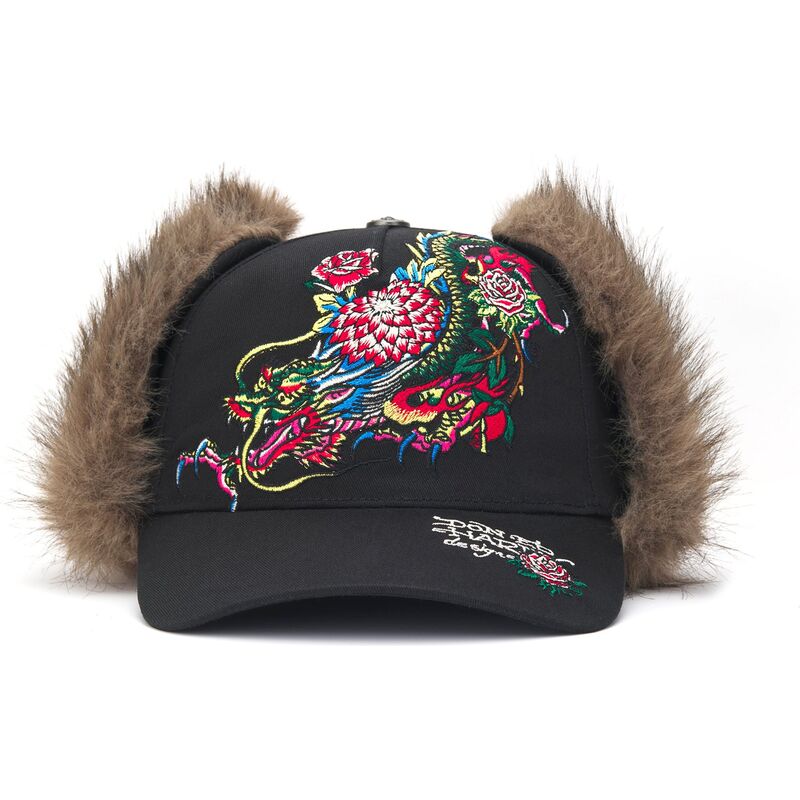 cepice-zaoblena-cerna-prilehava-crawling-trapper-ed-hardy