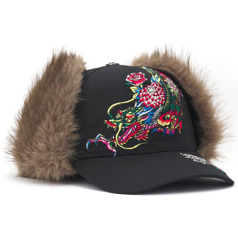 cepice-zaoblena-cerna-prilehava-crawling-trapper-ed-hardy