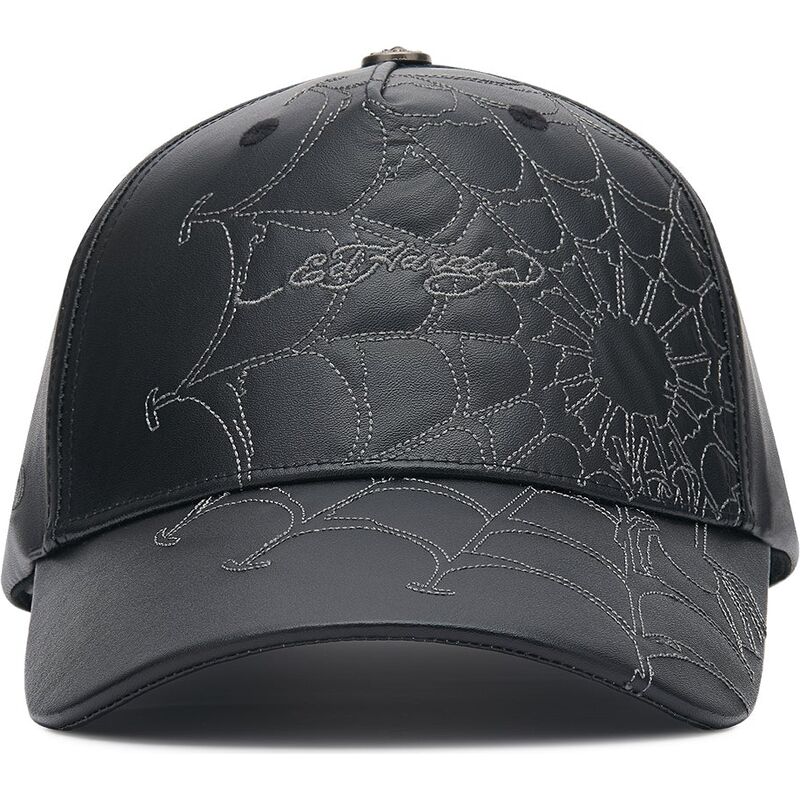 cepice-zaoblena-cerna-nastavitelny-spiderweb-pu-leather-ed-hardy