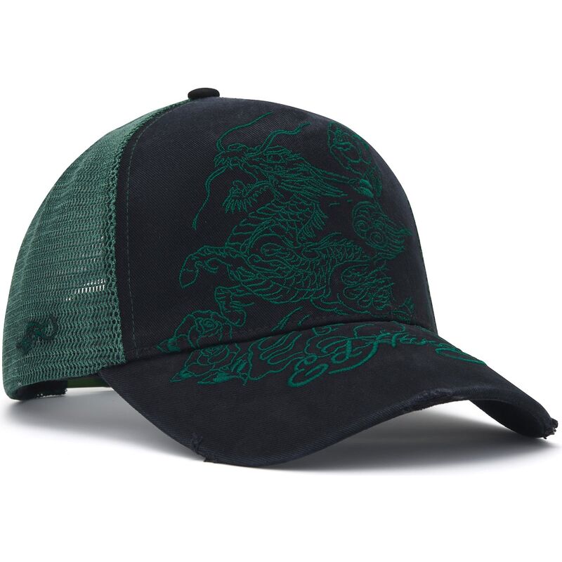 cepice-zaoblena-cerna-snapback-outline-distressed-ed-hardy