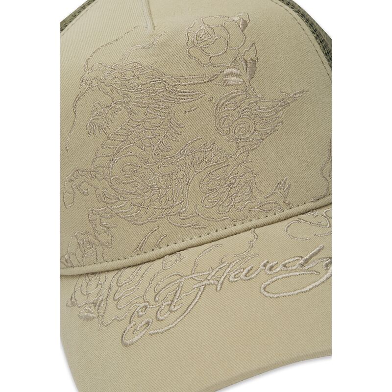 cepice-zaoblena-khaki-snapback-outline-ed-hardy