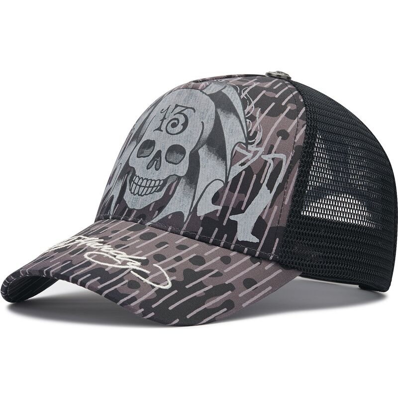 cepice-zaoblena-cerna-snapback-13-skull-ed-hardy