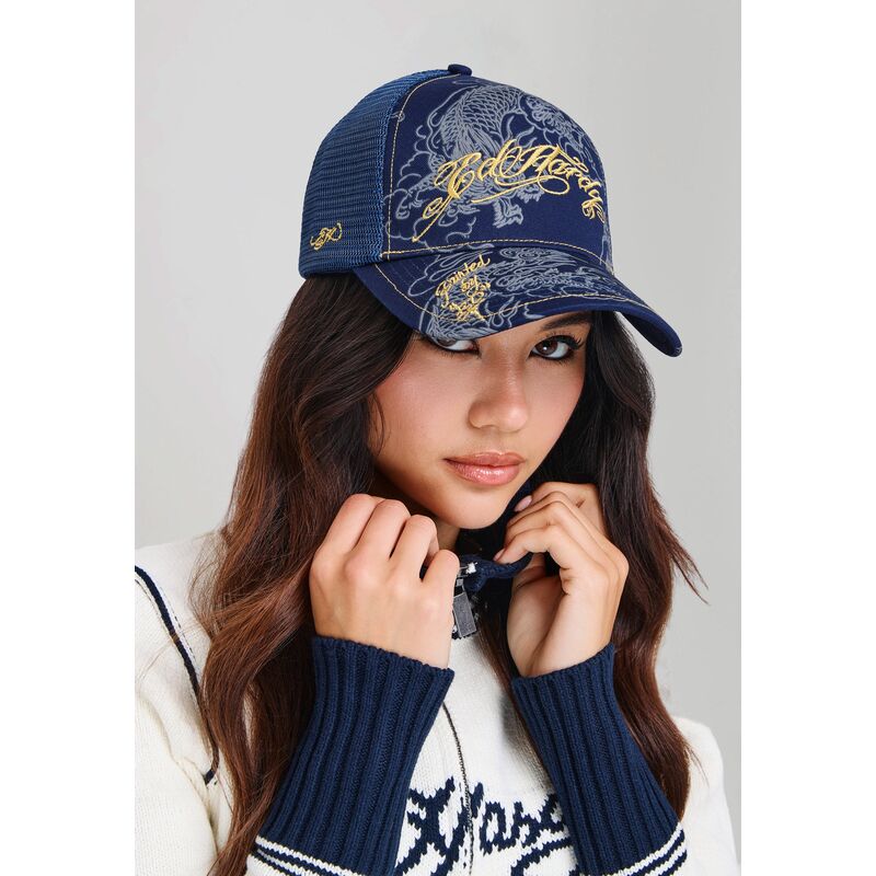 cepice-zaoblena-namornicka-modra-snapback-outline-dragons-ed-hardy