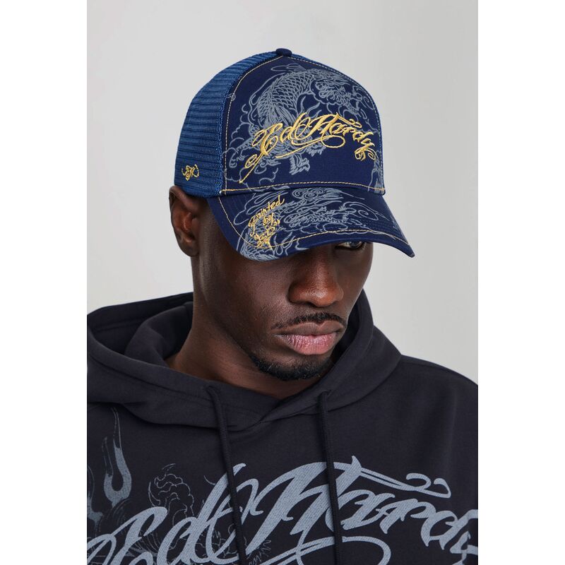 cepice-zaoblena-namornicka-modra-snapback-outline-dragons-ed-hardy