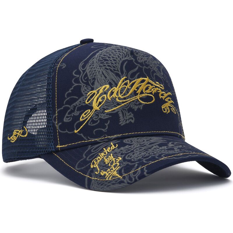cepice-zaoblena-namornicka-modra-snapback-outline-dragons-ed-hardy