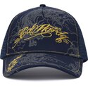 cepice-zaoblena-namornicka-modra-snapback-outline-dragons-ed-hardy