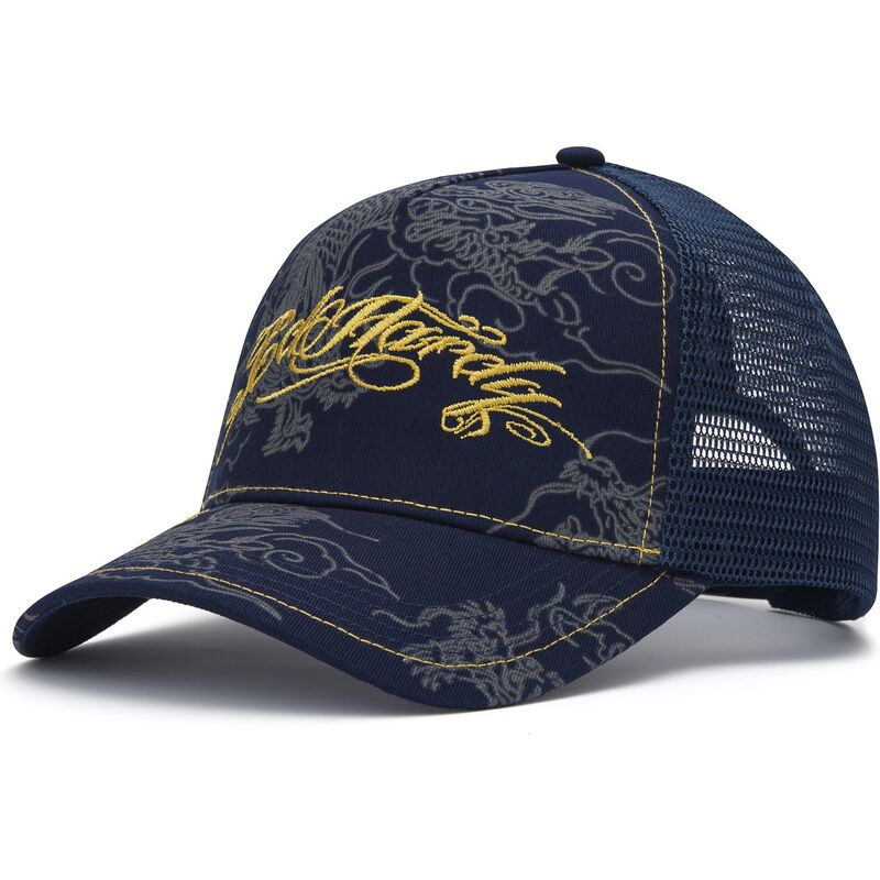 cepice-zaoblena-namornicka-modra-snapback-outline-dragons-ed-hardy