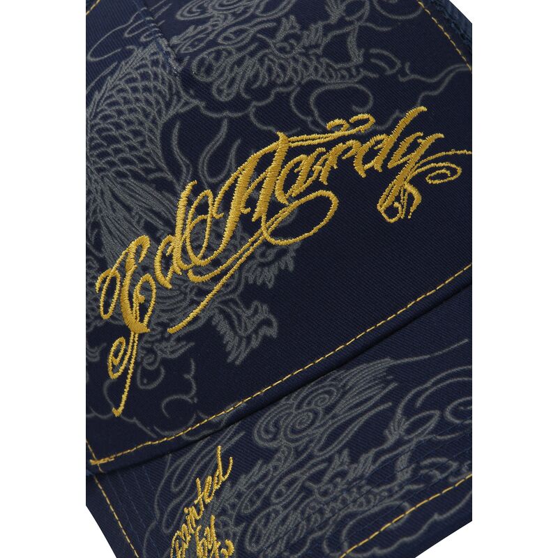 cepice-zaoblena-namornicka-modra-snapback-outline-dragons-ed-hardy