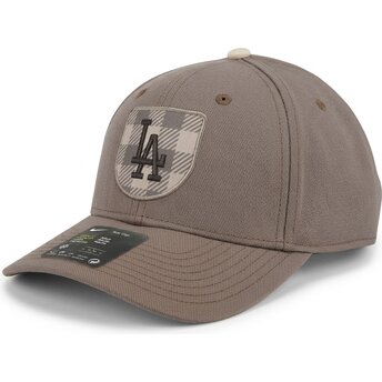 Čepice zaoblená hnědá snapback Dri-Fit Rise Structured Los Angeles Dodgers MLB Nike