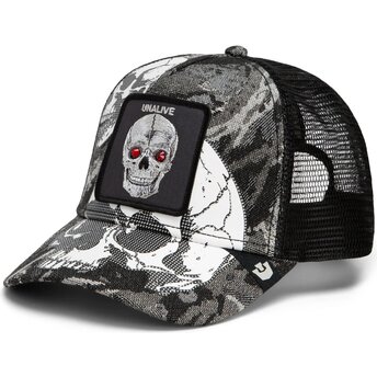 Čepice zaoblená černá snapback Bone Head Unalive The Farm Goorin Bros.