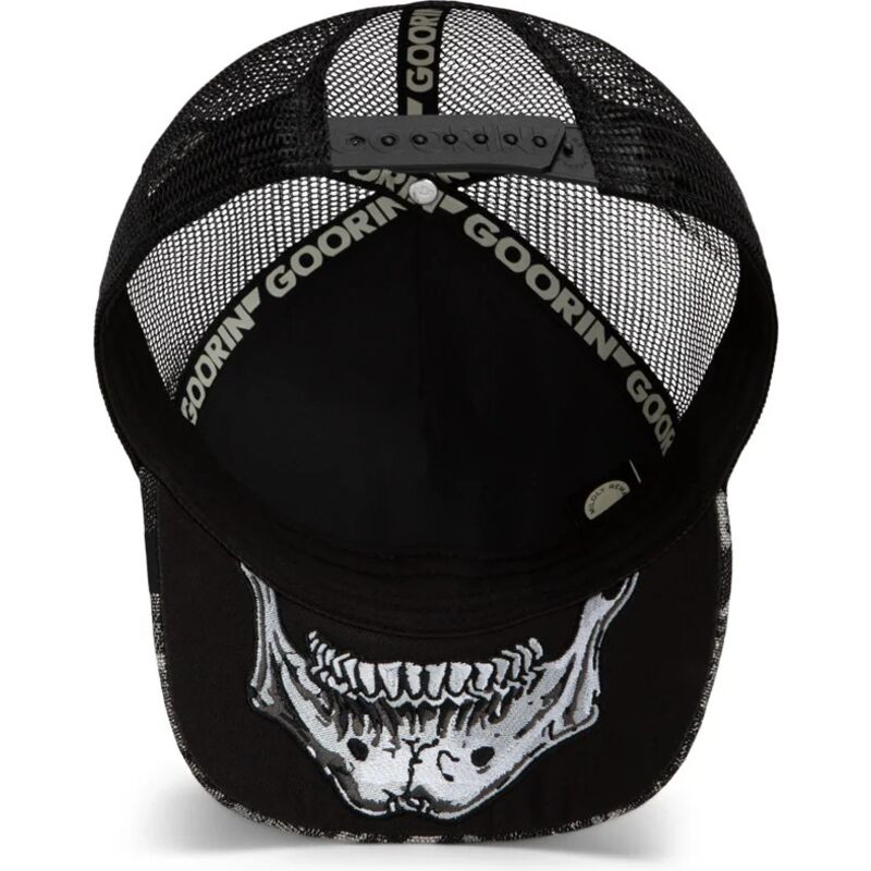 cepice-zaoblena-cerna-snapback-bone-head-unalive-the-farm-goorin-bros