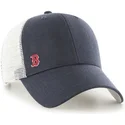 marineblaue-trucker-kappe-mit-kleinem-mlb-boston-red-sox-logo-von-47-brand
