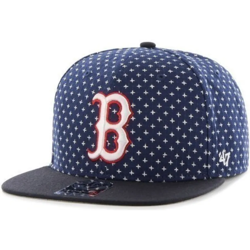 cepice-rovna-namornicka-modra-snapback-estampado-cruces-boston-red-sox-mlb-47-brand cepice-rovna-namornicka-modra-snapback-estampado-cruces-boston-red-sox-mlb-47-brand
