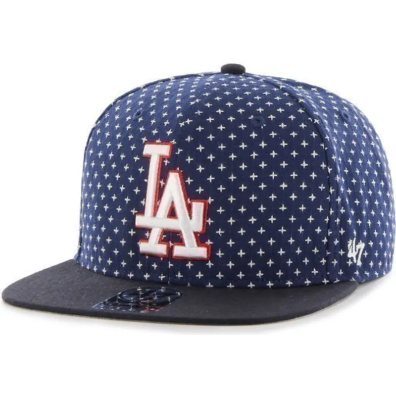 cap-rovna-navy-blue-snapback-estampado-de-cruces-los-angeles-dodgers-mlb-47-brand cap-rovna-navy-blue-snapback-estampado-de-cruces-los-angeles-dodgers-mlb-47-brand