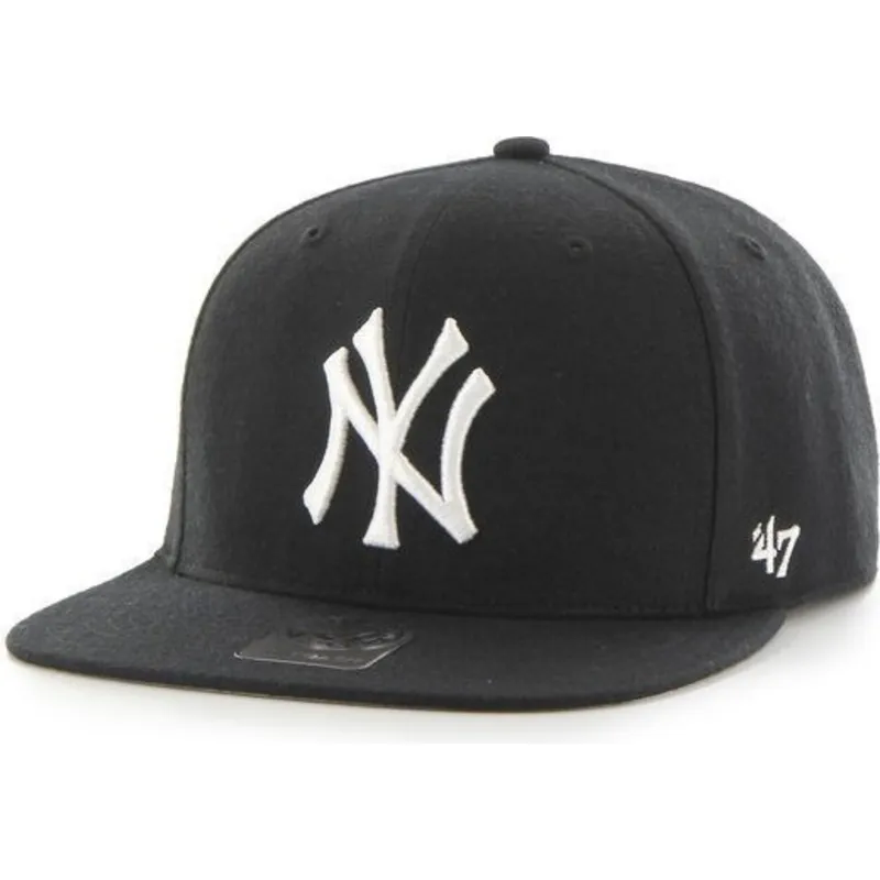 schwarze-flache-snapback-kappe-schlicht-von-mlb-new-york-yankees-von-47-brand