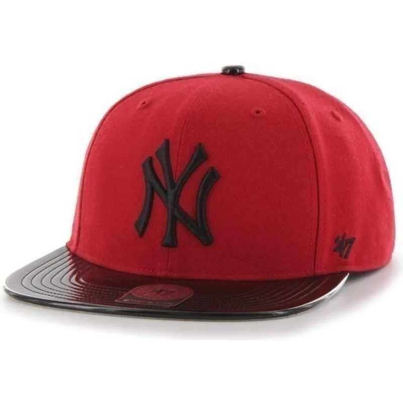 cepice-rovna-cervena-snapback-brillante-new-york-yankees-mlb-47-brand cepice-rovna-cervena-snapback-brillante-new-york-yankees-mlb-47-brand