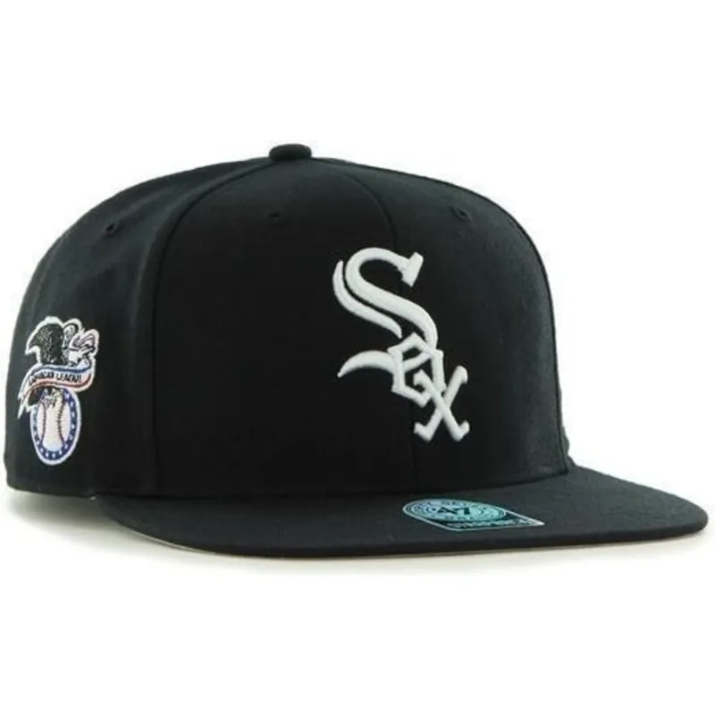 cepice-rovna-cerna-snapback-lateral-chicago-white-sox-mlb-47-brand cepice-rovna-cerna-snapback-lateral-chicago-white-sox-mlb-47-brand