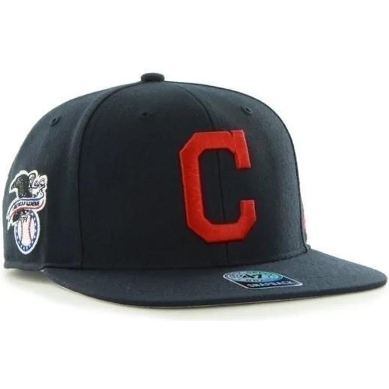 cepice-rovna-namornicka-modra-snapback-lateral-cleveland-indians-mlb-47-brand