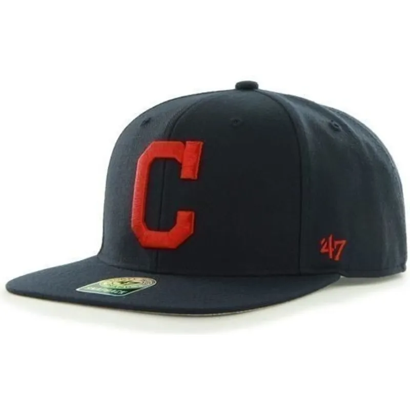 cap-rovna-navy-blue-snapback-lisa-lateral-cleveland-indians-mlb-47-brand