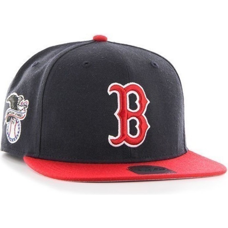 47-brand-flat-brim-mlb-boston-red-sox-snapback-cap-marineblau