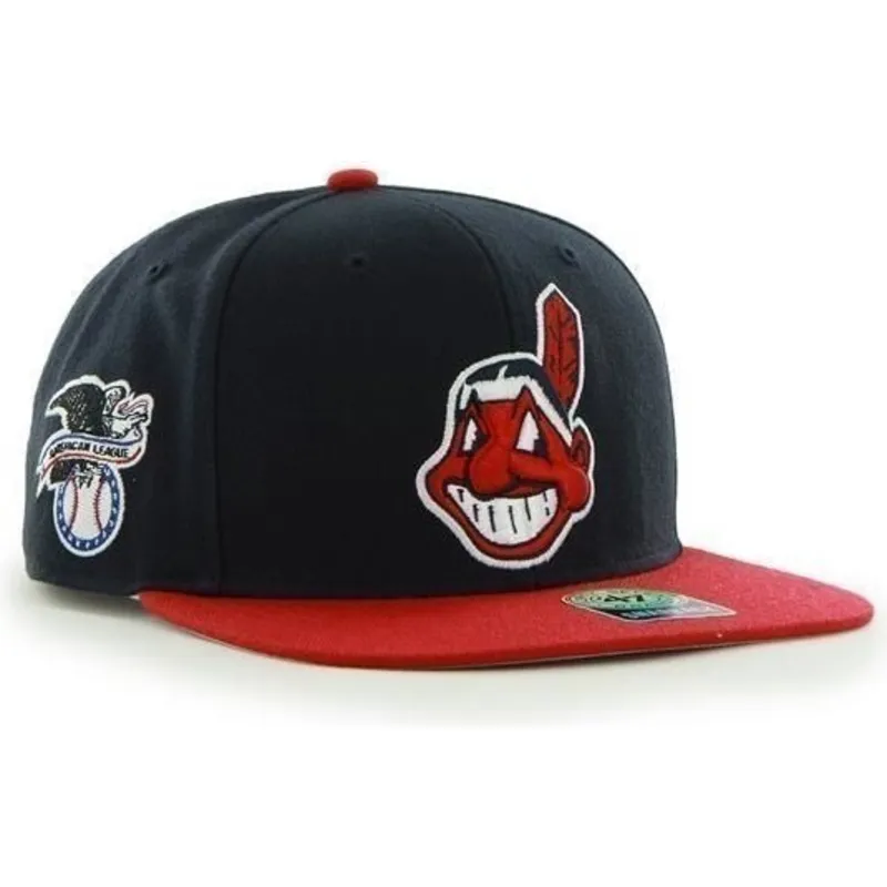 cepice-rovna-namornicka-modra-snapback-antiguo-cleveland-indians-mlb-47-brand