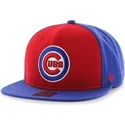 blaue-flache-snapback-kappe-mit-seitlichem-mlb-chicago-cubs-logo-von-47-brand