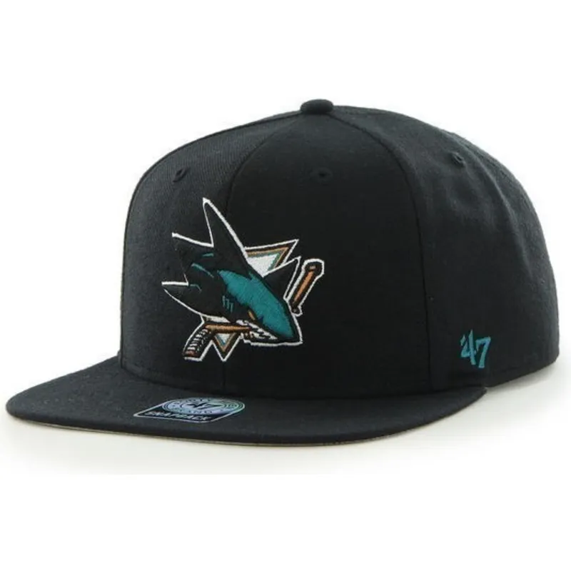 cepice-rovna-cerna-snapback-san-jose-sharks-nhl-47-brand