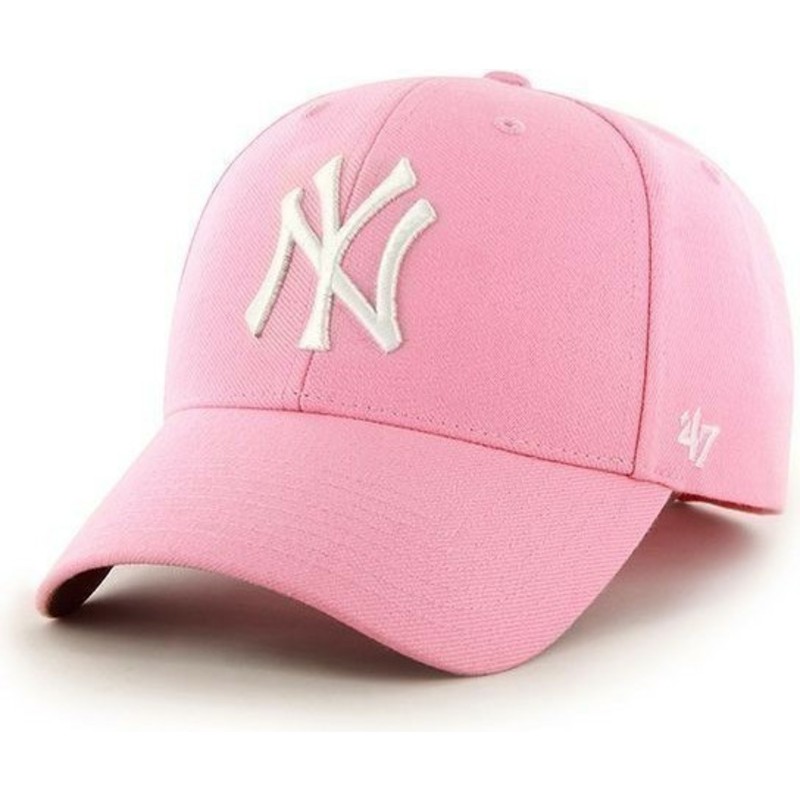 47-brand-curved-brim-mlb-new-york-yankees-smooth-cap-pink