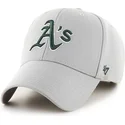 47-brand-mlb-oakland-athletics-graue-schlichte-kappe-mit-gebogenem-schirm