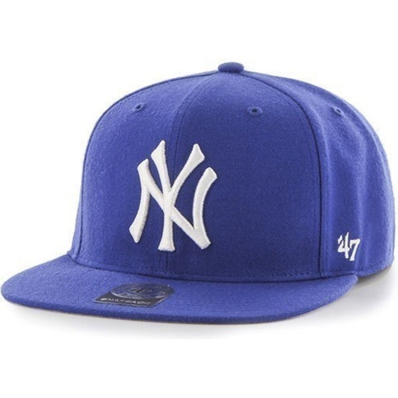 47-brand-kinder-flat-brim-new-york-yankees-mlb-snapback-cap-blau-