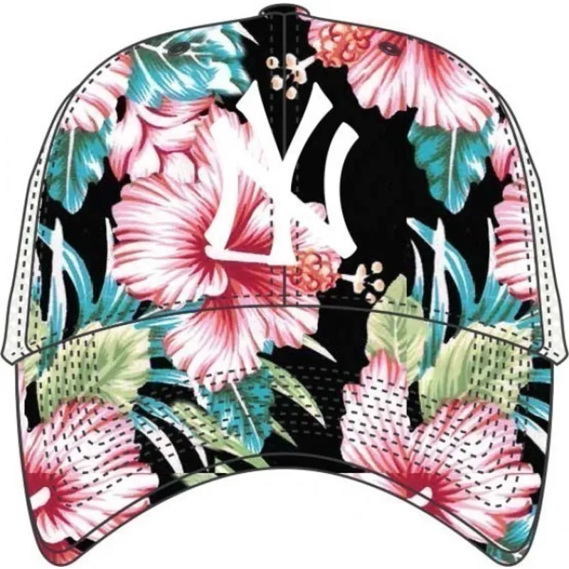 cepice-zaoblena-vicebarevna-snapback-estampado-flores-new-york-yankees-mlb-47-brand