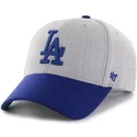 grau-gebogener-hut-mit-blauem-los-angeles-dodgers-mlb-logo-von-47-brand