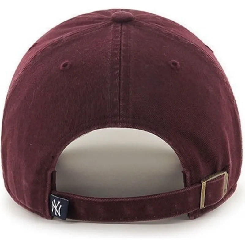 gebogene-weinrote-kappe-von-new-york-yankees-mlb-clean-up-von-47-brand