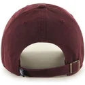 new-york-yankees-mlb-clean-up-kappe-in-bordeaux-mit-gebogenem-schirm-und-bordeaux-logo-von-47-brand