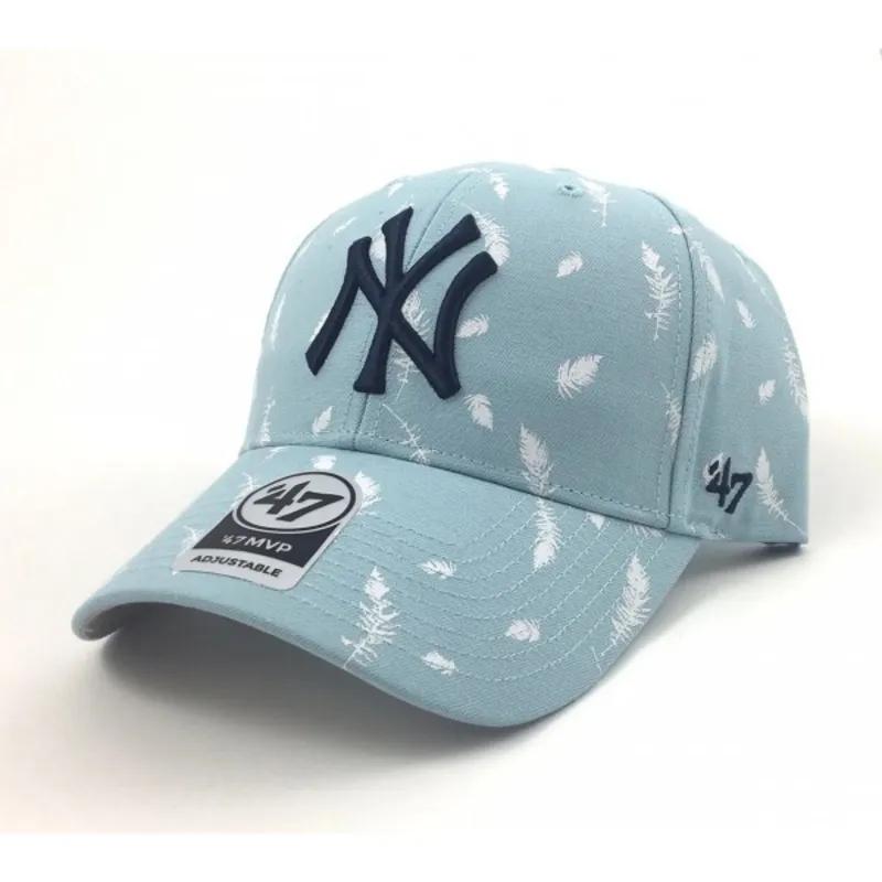 cepice-zaoblena-modra-nastavitelny-estampado-plumas-new-york-yankees-mlb-47-brand