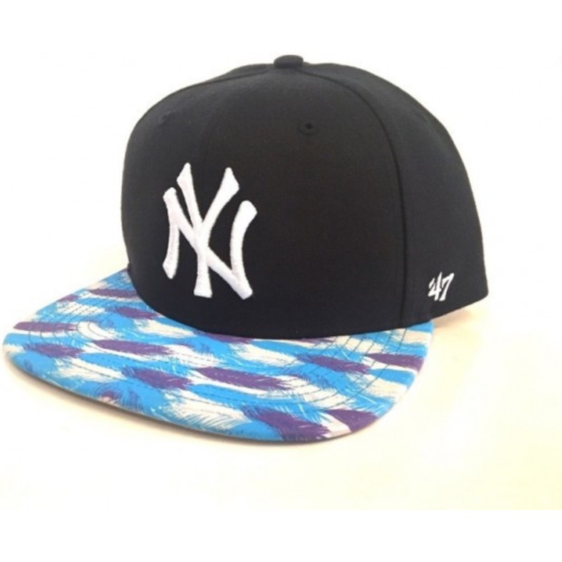47-brand-flat-brim-new-york-yankees-mlb-snapback-cap-marineblau-mit-bedrucktem-schirm