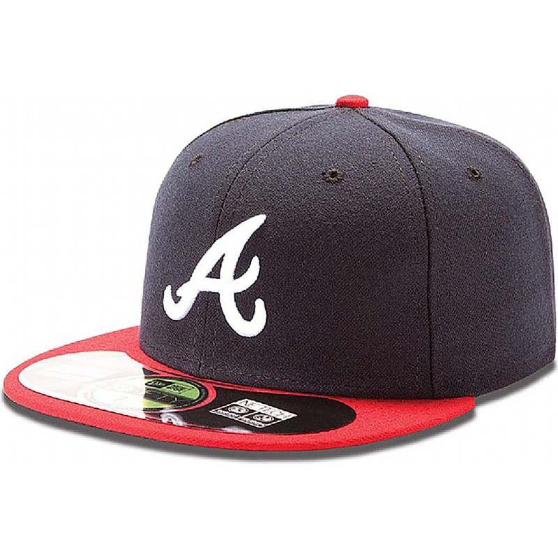 new-era-flat-brim-59fifty-authentic-on-field-atlanta-braves-mlb-fitted-cap-marineblau