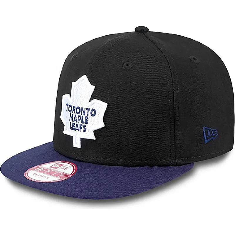 cepice-rovna-cerna-snapback-9fifty-cotton-block-toronto-maple-leafs-nhl-new-era